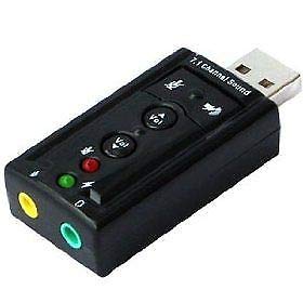 BIGtec USB Soundkarte 7.1 USB Adapter extern Soundstick Stick Sound mit 3D Sound Effekt Lautsprecher Mikrofon Headset Anschluß 2 x 3,5mm Anschluß,Virtual 7.1 Xear 3D Funktionstasten Soundadapter von BIGtec