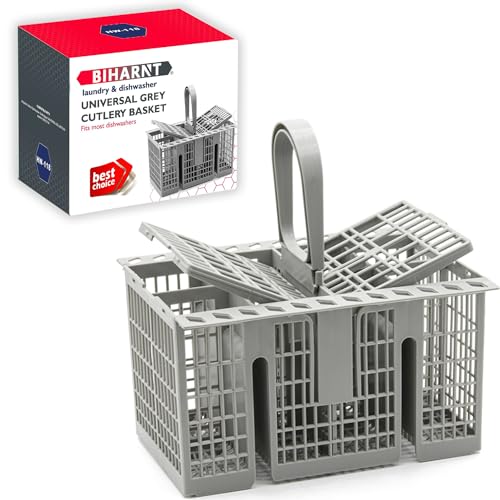 BIHARNT Besteckkorb für Unterkorb 22.5x21x16cm für Hotpoint, Indesit,Whirlpool Bauknecht Ikea 488000386607,99673-8729,C00257140,C00386607 Geschirrkorb Spülmaschinenkorb Korb von BIHARNT
