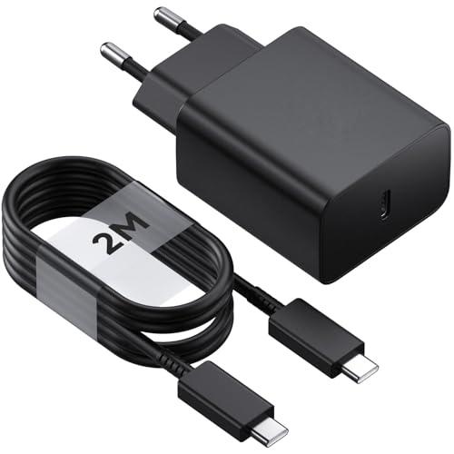 45W Samsung-Schnellladegerät, USB-Typ-C-Anschluss, Samsung Ultra-Schnellladekabel, kompatibel mit Samsung Galaxy S24 ULTRA/S23/S2 Plus/S21 FE 5G/Note 20 ULTRA/A53/A52/A72, Galaxy Tab S8+ (2m) von BIHPJD