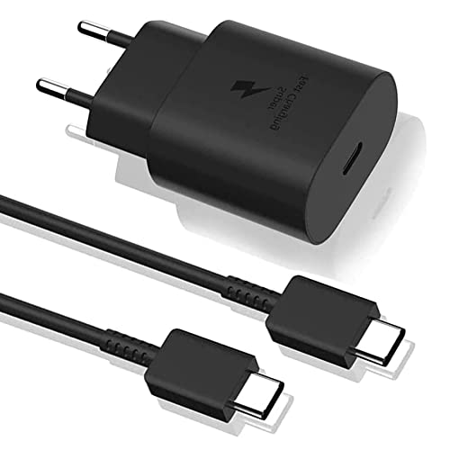 USB C 25W Schnellladekabel für Samsung, USB-C Ladegerät mit Typ-C Kabel ladegerät Kompatibel mit Samsung Galaxy S24/S23/S22 Plus/S22 Ultra/S21 FE 5G/S21 Plus/S20 FE/Note 20 Ultra/A53/A52/A72 USB C 25W Schnellladekabel für Samsung, USB-C Ladegerät mit Typ-C Kabel ladegerät Kompatibel mit Samsung Galaxy S24/S23/S22 Plus/S22 Ultra/S21 FE 5G/S21 Plus/S20 FE/Note 20 Ultra/A53/A52/A72 von BIHPJD