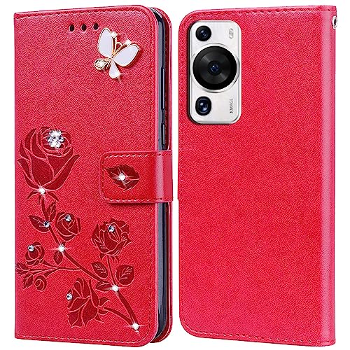 BIIULHCI Handyhülle für Huawei P60 Pro hülle Schutzschale,PU Lederhülle Tasche Case Schutzhülle für Huawei P60 Pro Flip Geldbörse Handytasche Tasche Cover von BIIULHCI