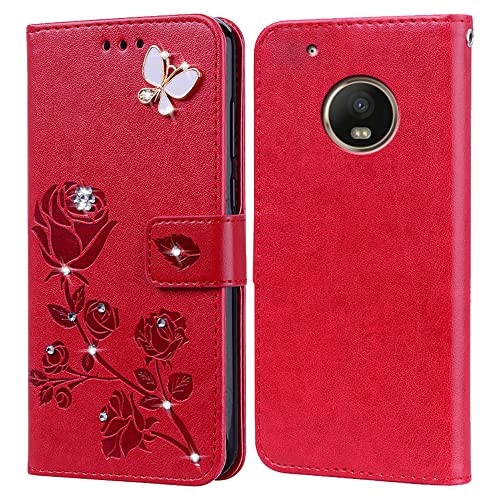 BIIULHCI Handyhülle für Motorola Moto G5 Plus hülle Schutzschale,PU Lederhülle Tasche Case Schutzhülle für Moto G5 Plus Flip Geldbörse Handytasche Tasche Cover von BIIULHCI