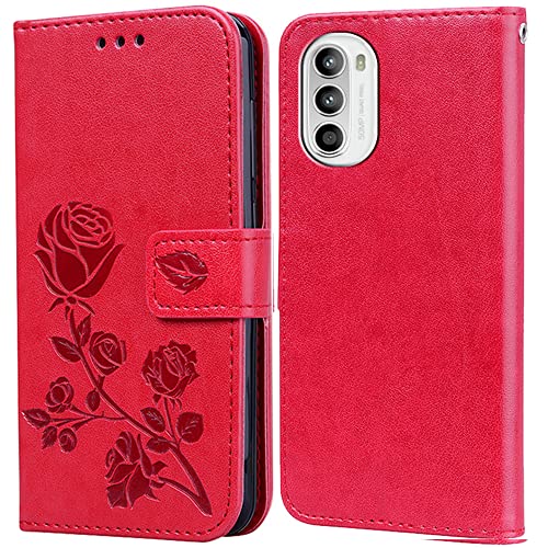 BIIULHCI Hülle für Motorola Moto G52/G82 5G,Handyhülle für Moto G52/G82 5G Leder Handytasche Cover mit Kartenfächer Klappständer Funktion Schutzhülle Flip Tasche Case von BIIULHCI