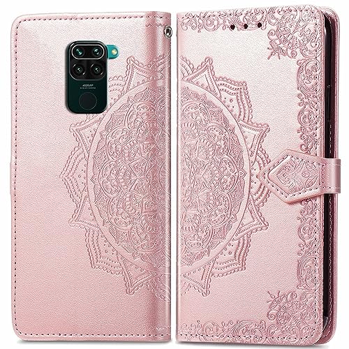 Hülle für Redmi Note 9/Redmi Note 9 4G,Klappbar Leder Tasche Case Cover,Handyhülle für Redmi Note 9 Kartenfach Standfunktion Schutzhülle Klapphülle Lederhülle von BIIULHCI