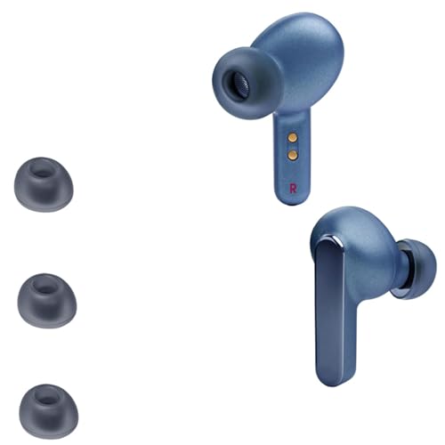 Ersatz Silikon Ohrstöpsel kompatibel mit JBL Live Pro 2 TWS, Ersatzpolster In-Ear Ohrpolster Kopfhörer Aufsätze,3 Stück Polster (Blue) von BIIULHCI