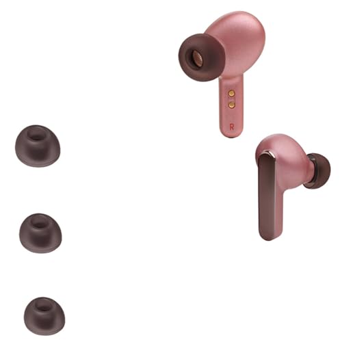 Ersatz Silikon Ohrstöpsel kompatibel mit JBL Live Pro 2 TWS, Ersatzpolster In-Ear Ohrpolster Kopfhörer Aufsätze,3 Stück Polster (Red) von BIIULHCI