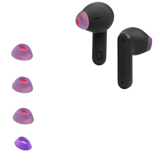 Ersatz Silikon Ohrstöpsel kompatibel mit JBL Tune Flex, Ersatzpolster In-Ear Ohrpolster Kopfhörer Aufsätze,4 Stück Polster (Purple) von BIIULHCI