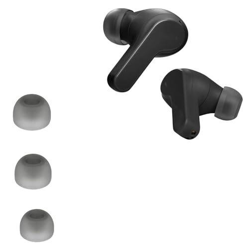 Ersatz Silikon Ohrstöpsel kompatibel mit JBL Wave 200 TWS/Wave Beam, Ersatzpolster In-Ear Ohrpolster Kopfhörer Aufsätze,3 Stück Polster (Black) von BIIULHCI