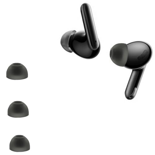 Ersatz Silikon Ohrstöpsel kompatibel mit Oppo Enco Free2 /Enco Free 2i /Enco X, Ersatzpolster In-Ear Ohrpolster Kopfhörer Aufsätze,3 Stück Polster (Black) von BIIULHCI