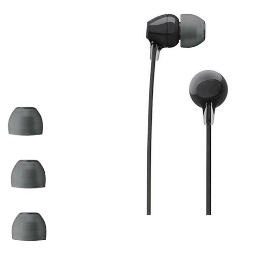 Ersatz Silikon Ohrstöpsel kompatibel mit Sony WI-C300 /WI-C400 /MDR-XB55AP /MDR-EX155AP, Ersatzpolster In-Ear Ohrpolster Kopfhörer Aufsätze,6 Stück Polster (Gray) von BIIULHCI