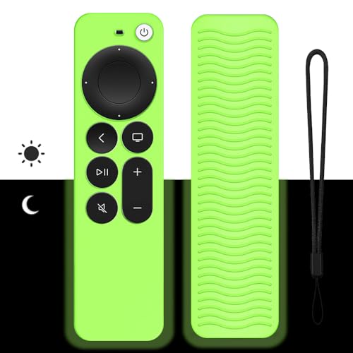 Fernbedienung Hülle Kompatibel mit Apple TV 4K Siri Remote 3rd Gen (2022) / 2nd Gen (2021),rutschfeste Silikon Schutzhülle,leuchtet im Dunkeln,Fernbedienungshülle für TV Zubehör von BIIULHCI