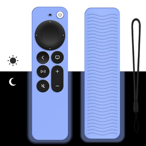 Fernbedienung Hülle Kompatibel mit Apple TV 4K Siri Remote 3rd Gen (2022) / 2nd Gen (2021),rutschfeste Silikon Schutzhülle,leuchtet im Dunkeln,Fernbedienungshülle für TV Zubehör von BIIULHCI