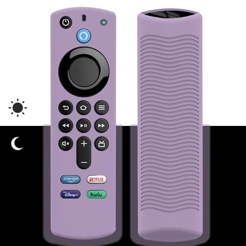 Fernbedienung Hülle für Fire TV Stick 4K /Alexa Sprachfernbedienung (3rd Gen)/Alexa Voice Remote 3. Generation,leuchtet im Dunkeln,rutschfeste Silikon Schutzhülle,Fernbedienung Abdeckung von BIIULHCI