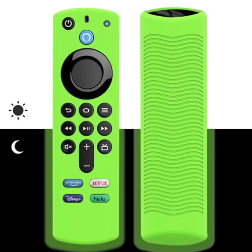 Fernbedienung Hülle für Fire TV Stick 4K /Alexa Sprachfernbedienung (3rd Gen)/Alexa Voice Remote 3. Generation,leuchtet im Dunkeln,rutschfeste Silikon Schutzhülle,Fernbedienung Abdeckung von BIIULHCI