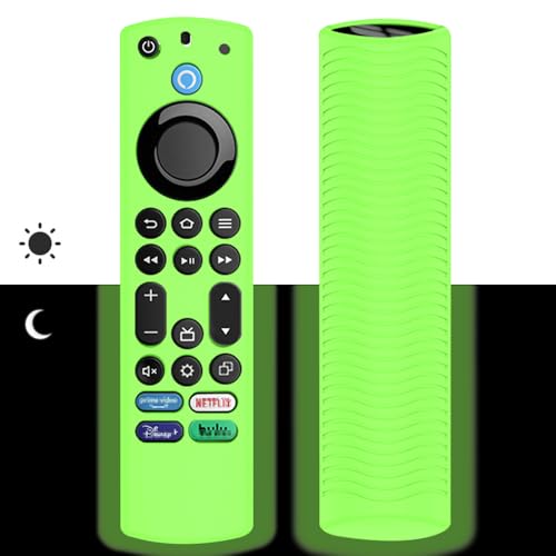 Fernbedienung Hülle für Firestick 4K Max/Toshiba/Insignia Alexa Stimme Fernbedienung Erweitert,rutschfeste Silikon Schutzhülle,leuchtet im Dunkeln,Fernbedienung Abdeckung für TV Zubehör von BIIULHCI