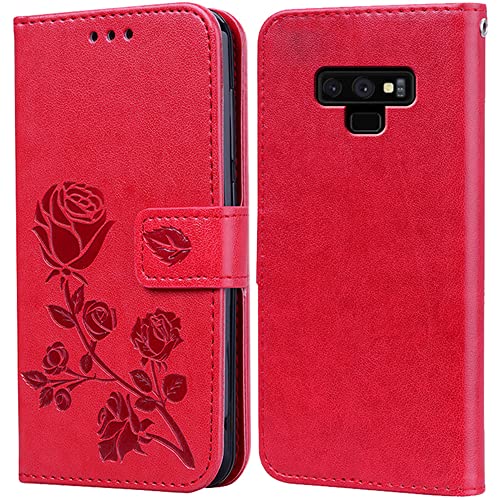 Hülle für Samsung Galaxy Note 9,Handyhülle für Samsung Galaxy Note9 Leder Handytasche Cover mit Kartenfächer Klappständer Funktion Schutzhülle Flip Tasche Case von BIIULHCI