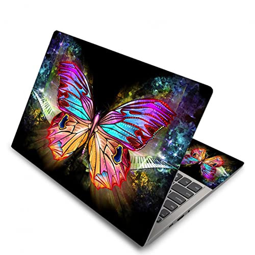 Folie Notebook Skin Laptop Notebook Skin Vinyl Aufkleber Cover Aufkleber Für 10 11 12 13 14 15,6 17 Zoll, Schmetterlinge, Universal von BIJIHUA