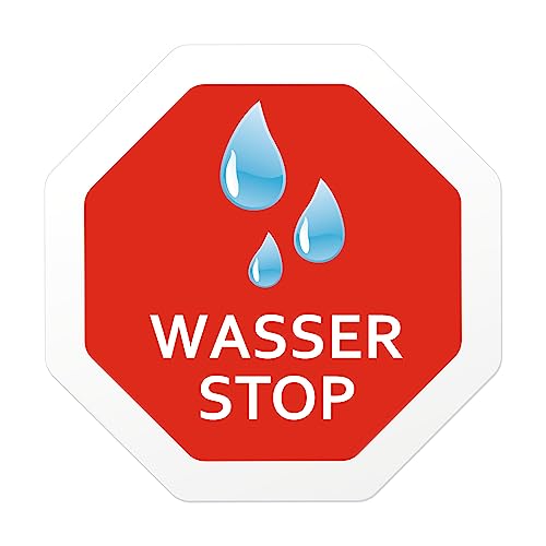 BIKE-label Hinweisaufkleber Wasser Stop Spülstop für Toilette Wasser sparen X900302VE von BIKE-label