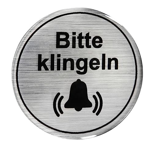 BIKE-label Hinweisschild Bitte klingeln selbstklebend Klingelschild Türaufkleber X900066VE von BIKE-label