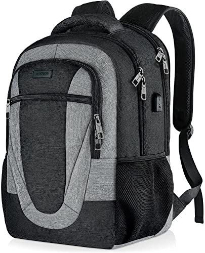 BIKROD Rucksack Herren und Damen, Schulrucksack Jungen Mädchen Teenager, Wasserdicht Rucksack | 15.6 Zoll Laptoptasche mit USB Ladeanschluss | Arbeit Reisen Wandern Backpack mit Anti Diebstahl Tasche von BIKROD
