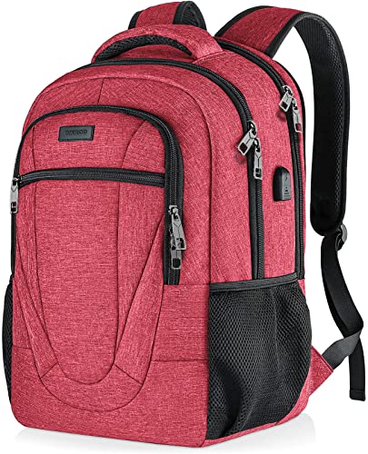 BIKROD Rucksack Herren und Damen, Schulrucksack Jungen Mädchen Teenager, Wasserdicht Rucksack | 17.3 Zoll Laptoptasche mit USB Ladeanschluss | Arbeit Reisen Wandern Backpack mit Anti Diebstahl Tasche von BIKROD