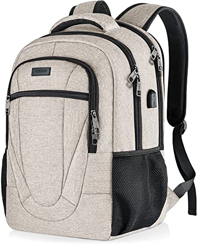 BIKROD Rucksack Herren und Damen, Schulrucksack Jungen Mädchen Teenager, Wasserdicht Rucksack | 17.3 Zoll Laptoptasche mit USB Ladeanschluss | Arbeit Reisen Wandern Backpack mit Anti Diebstahl Tasche von BIKROD