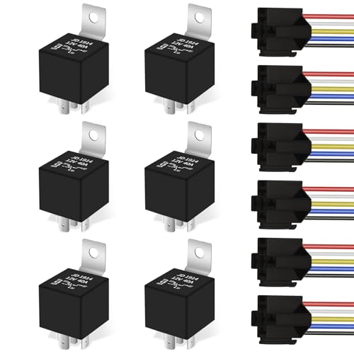 6 Stück Relais12V 40A 5 Pin für Car Auto Truck Motor Car Relay mit Steckdose 5-Polig KFZ Fahrzeug Motor Relais mit Drähte, Umschalt Relais 6 Stück Relais12V 40A 5 Pin für Car Auto Truck Motor Car Relay mit Steckdose 5-Polig KFZ Fahrzeug Motor Relais mit Drähte, Umschalt Relais von BILIPLE