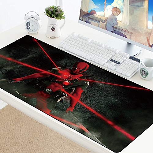 BILIVAN Deadpool High Speed Mousepad Large XL Gaming Mouse Pad Lock Edge Mousepad Keyboard Mousepad Big Mouse Computer Play Mats (700 x 300 x 3 mm, 1) von BILIVAN