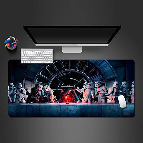 BILIVAN Mauspad mit der Aufschrift "Last Meal Star Wars", aus Gummi, für PC, Gaming, Computer, Tastatur, Schreibtischunterlage für Gamer, große Schreibtischunterlagen (700 x 300 x 3 mm) von BILIVAN