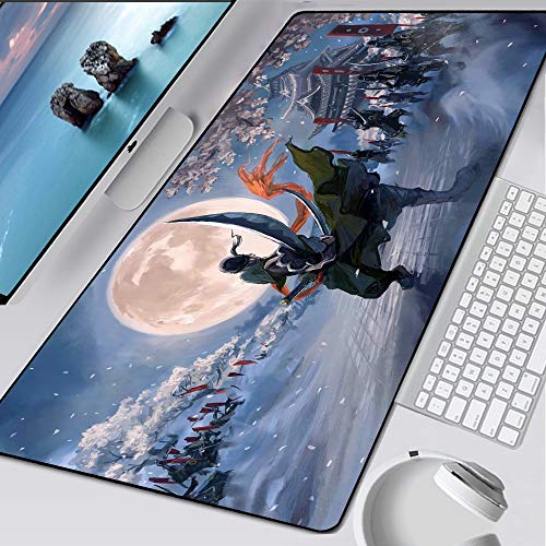 BILIVAN One Piece Cartoon Mousepad Anime Notbook Computer XL Mousepad Overlock Edge Big Gaming Gamer zu Laptop Speed Keyboard Mousepad (900 x 400 x 3 mm, 1) von BILIVAN