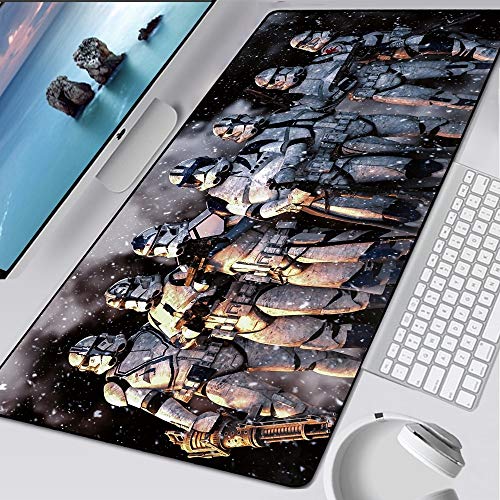 BILIVAN Star Wars Gaming-Mauspad XXL Computer Mousepad Super Large XL Gummi Speed Desk Keyboard Mouse Pad Desktop Gamer Mat (700 x 300 x 3 mm, 1) von BILIVAN