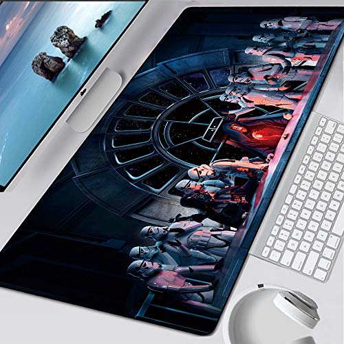 BILIVAN Star Wars Mauspad für Laptop, XXL, Gaming-Mauspad, HD, groß, XL, Gamer, Schreibtisch, Tastatur, Spielmatten (900 x 400 x 3 mm, 7) von BILIVAN