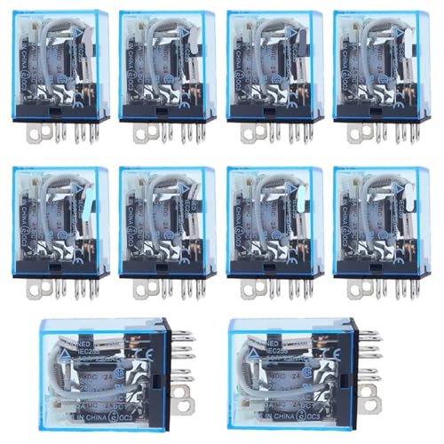10 Stücke LY2NJ HH62P HHC68A-2Z Elektronisches Mikroelektromagnetisches Relais 10A 8PIN Spule DPDT AC/DC12v 24v 36v 48v 110v 220v 380v BIMRTGXR(DC,24V) von BIMRTGXR
