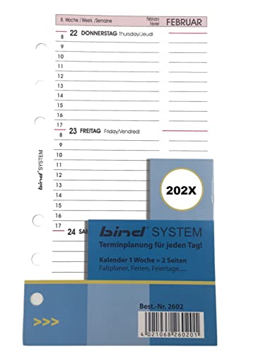 BIND B260224 Kalendereinlage für Managerkalender A6, Timer Einlage für Kalender Jahr 2024, 1 Woche / 2 Seiten, Terminkalender mit System, Kalendarium für bind Systemplaner und Standard Timeplaner BIND B260224 Kalendereinlage für Managerkalender A6, Timer Einlage für Kalender Jahr 2024, 1 Woche / 2 Seiten, Terminkalender mit System, Kalendarium für bind Systemplaner und Standard Timeplaner von BIND