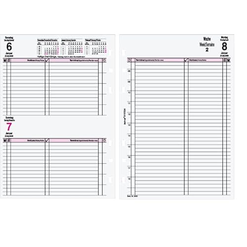 BIND B550323 Kalendereinlage für Tageskalender A5, Timer Einlage für Kalender Jahr 2023, 1 Tag / 1 Seite, Terminkalender mit System, Kalendarium für bind Systemplaner und Standard Timeplaner von BIND