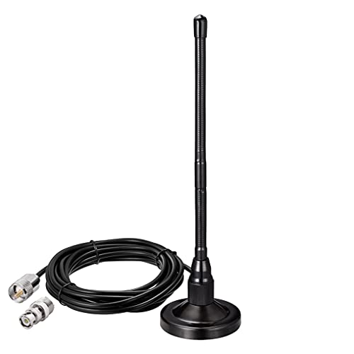 Bingfu 27MHz CB-Funkantenne Magnetfuß Weiche Peitsche PL259 & BNC-Stecker Kompatibel mit Cobra Midland Uniden Maxon President Mobile CB-Funkantennen-Kit für PKW LKW von BINGFU