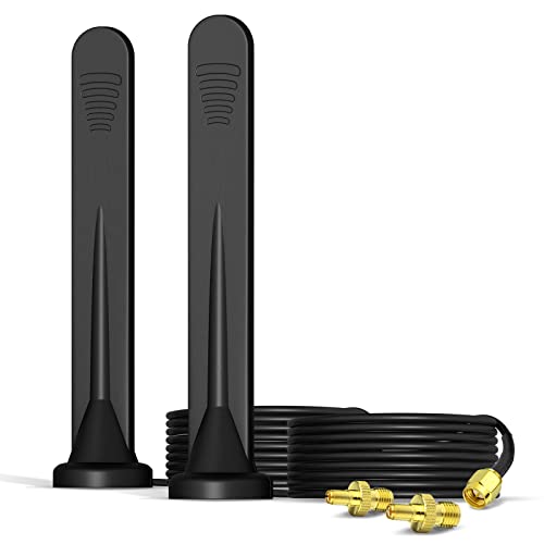 Bingfu 4G LTE Antenne 2 Stück 5dBi SMA TS9 Externe omnidirektionale Netzwerkantenne mit Magnetfuß für 4G LTE GSM GPRS Router MiFi Hotspot Router USB Modem von BINGFU