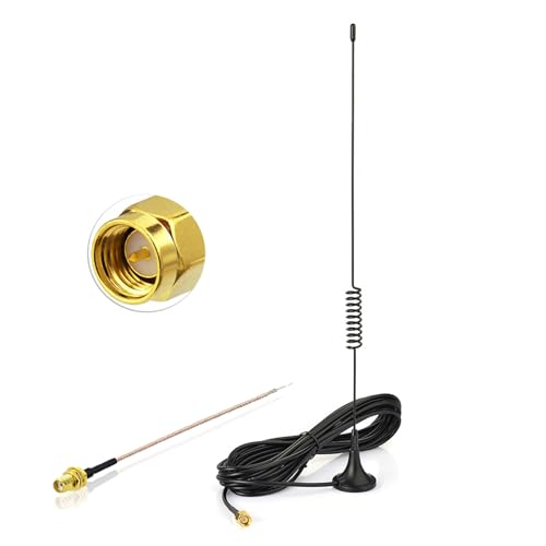 Bingfu 868 MHz LoRa Antenne 5 dBi SMA-Stecker Antenne mit Magnetfuß 2m RG174-Kabel kompatibel mit Arduino SIM868 GSM GPRS GPS-Modul Homematic CCU3 CCU2 CCU1 Funkmodul LoRa-Modul von BINGFU