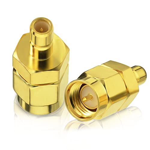 BINGFU DAB Antenne SMA Adapter SMA Stecker zu SMB Buchse 2 Stücke kompatibel mit Autoradio Clarion Pure Alpine Pionner von BINGFU