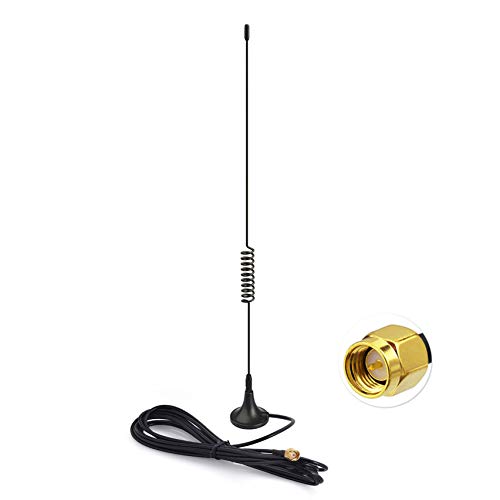 Bingfu DAB Auto Radio Antenne Magnetantenne SMA Stecker Empfänger 5m Verlängerungskabel Kompatibel mit Auto Radio Stereo Head Unit Empfänger Tuner von BINGFU