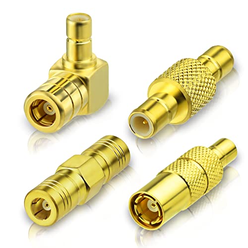 Bingfu DAB Kfz Antenne Adapter SMB Stecker auf SMB Buchse Connector 4 Kit kompatibel mit DAB Autoradio Pioneer Alpine Pure Clarion MEHRWEG von BINGFU