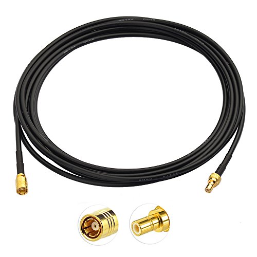 BINGFU DAB Kfz Antennekabel SMB Stecker auf SMB Buchse Adapter RG174 3m Verlängerungskabel Kompatibel mit DAB Autoradio von BINGFU