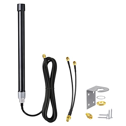 Bingfu Outdoor 4G LTE Antenne 5dbi Glasfaserantenne mit SMA Buchse auf Dual SMA Stecker Splitterkabel Kompatibel mit 4G LTE Router Gateway Modem Hotspot Wireless Mobile Router Hub von BINGFU