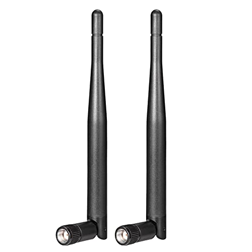 Bingfu WLAN Antenne 2,4 GHz 5 GHz 5,8 GHz 3dBi RP-SMA-Antennen-Ersatz (2 Stück) für WiFi-Router Wireless-Netzwerkkarte USB-Adapter Sicherheits-IP-Kamera Videoüberwachungsmonitor von BINGFU