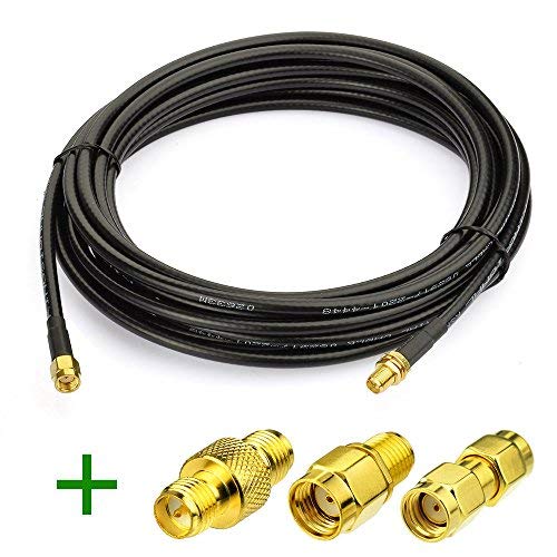 Bingfu WLAN Antenne Verlängerungskabel RP-SMA Stecker auf RP-SMA Buchse 5m KSR195 Antennenkabel 4 Kit Kompatibel mit Homematic Ham Radio CCU2 CC1101 Huawei Router Bingfu WLAN Antenne Verlängerungskabel RP-SMA Stecker auf RP-SMA Buchse 5m KSR195 Antennenkabel 4 Kit Kompatibel mit Homematic Ham Radio CCU2 CC1101 Huawei Router von BINGFU