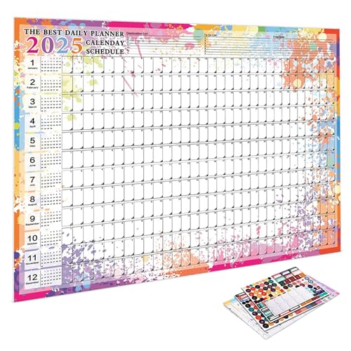 2025 Wandkalender Schuljahresplaner Englische Ausgabe Kalender Schuljahreskalender Büro Schulbedarf zur Planung von BINGGA