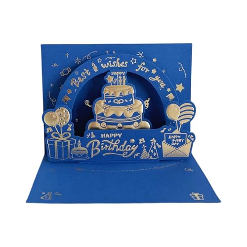 BINGGA Elegante 3D-Geburtstagskarte, stilvolle 3D-Geburtstagskarte mit Goldfolie und benutzerfreundlichen Materialien BINGGA Elegante 3D-Geburtstagskarte, stilvolle 3D-Geburtstagskarte mit Goldfolie und benutzerfreundlichen Materialien von BINGGA