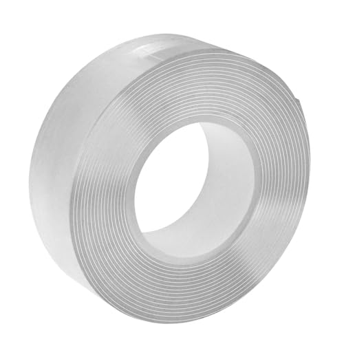 BINGGA Großes transparentes Klebeband, doppelseitiges Klebeband, Heimdekorationsband, 1 m/2 m/3 m, für flexible Befestigung in Häusern und Büros von BINGGA