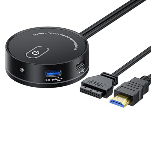 Desktop-Netzschalter mit USB und 3,5 mm auditiver externer PC startet die Power-Taste für stromlinienförmige Arbeitsbereiche von BINGGA