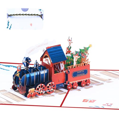 Kreative 3D-Weihnachtskarte mit handgewebten, stilvollen Grußkarten, Ornament, bunte Urlaubsdekorationen von BINGGA